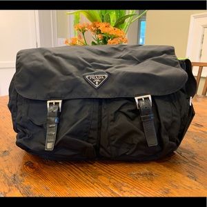 Prada nylon messenger bag